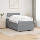 Boxspringbed lichtgrijs 120x190 cm