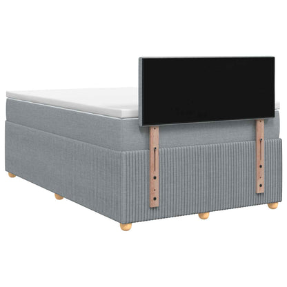 Boxspringbed met matras Lichtgrijs 120 x 190 cm Stof