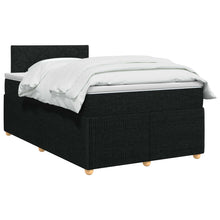 Boxspringbed met matras met hoofdeinde Zwart 120 x 190 cm Stof