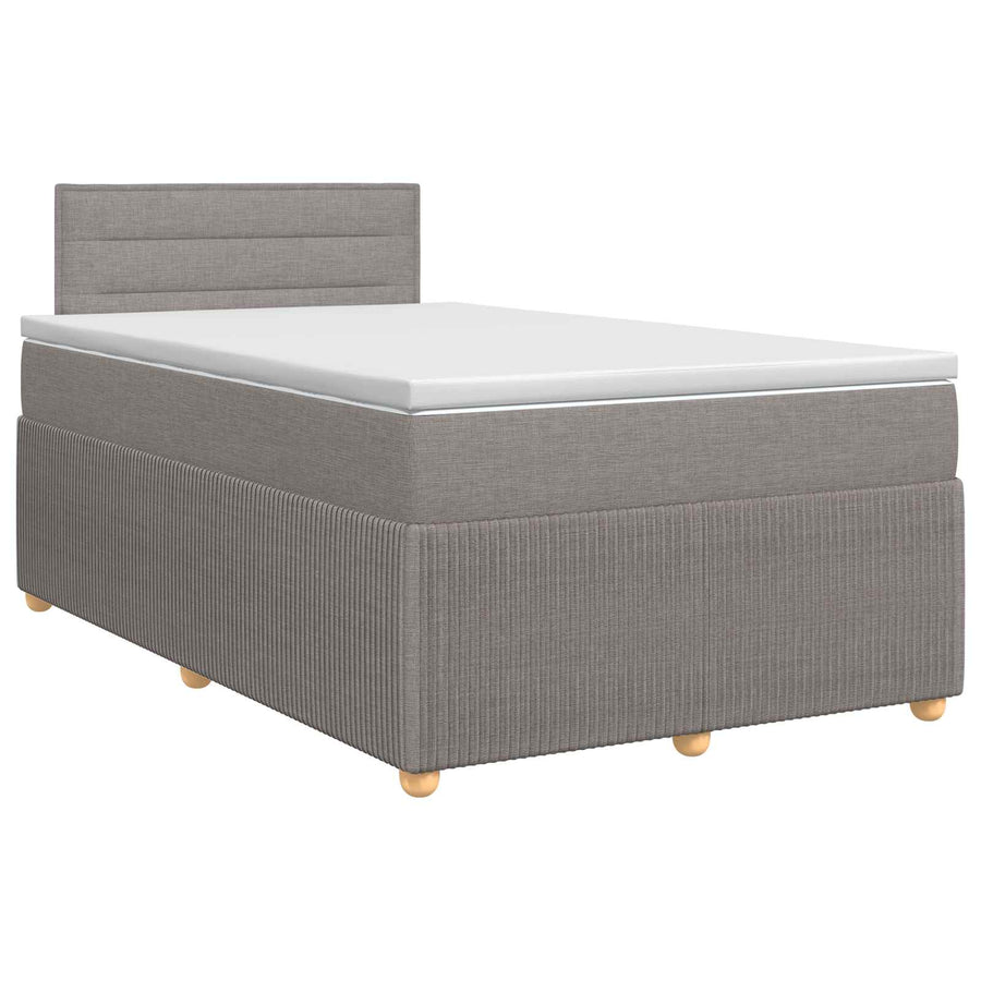 Boxspringbed met matras met hoofdeinde Taupe 120 x 200 cm Stof