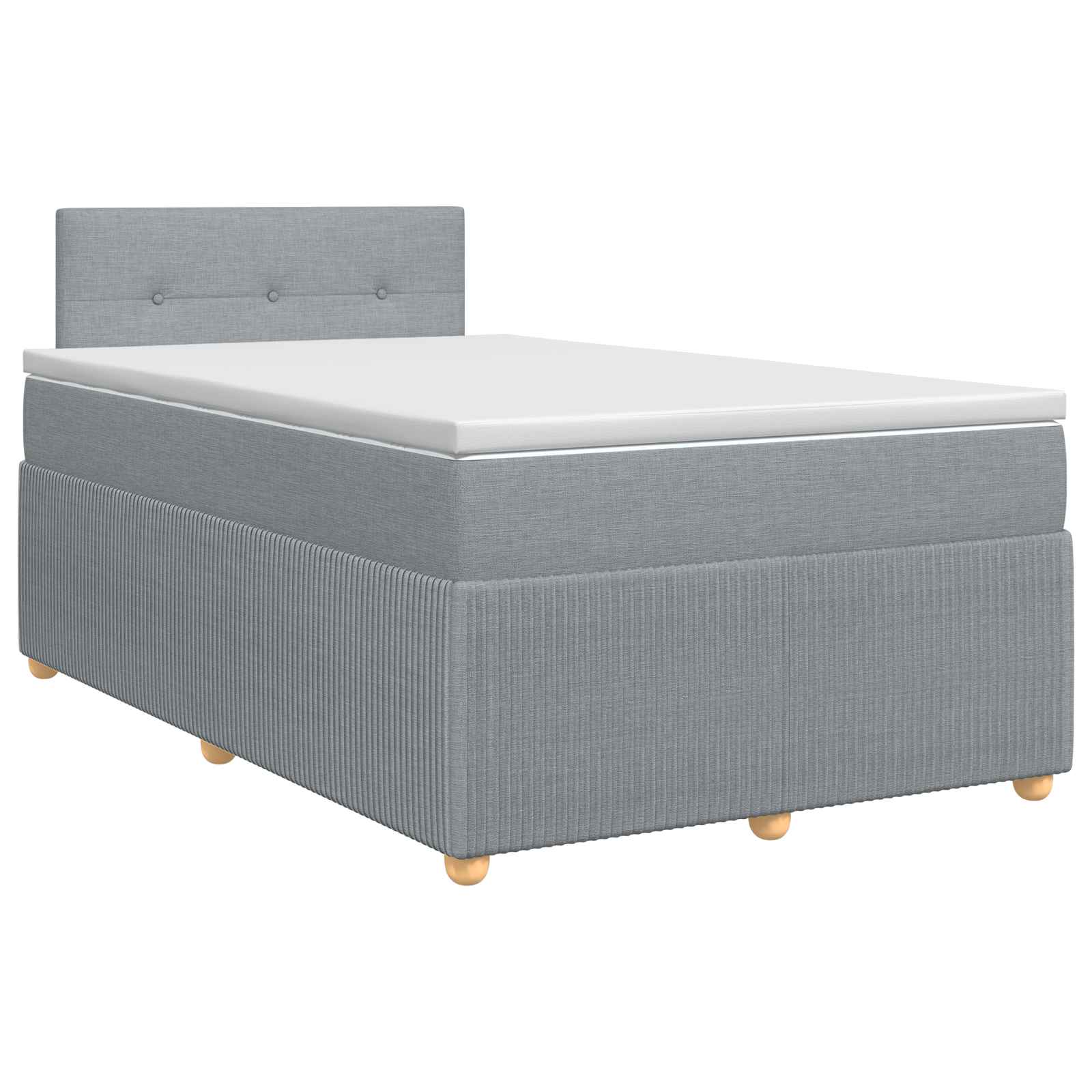 Boxspringbed met matras Lichtgrijs 120 x 200 cm Stof