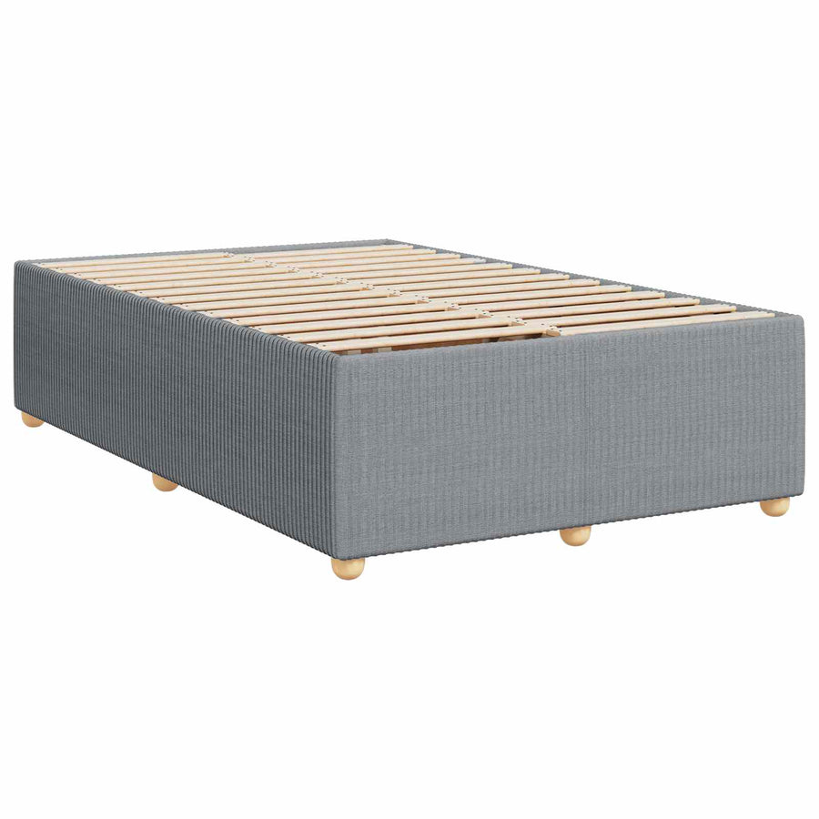 Boxspringbed met matras Lichtgrijs 120 x 200 cm Stof