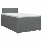 Boxspringbed 120x200 cm donkergrijs stof