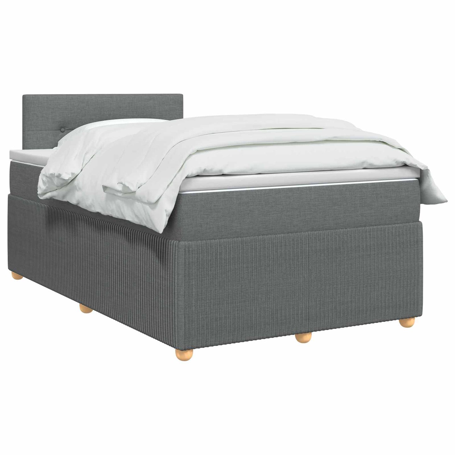 Boxspringbed met matras Donkergrijs 120 x 200 cm Stof