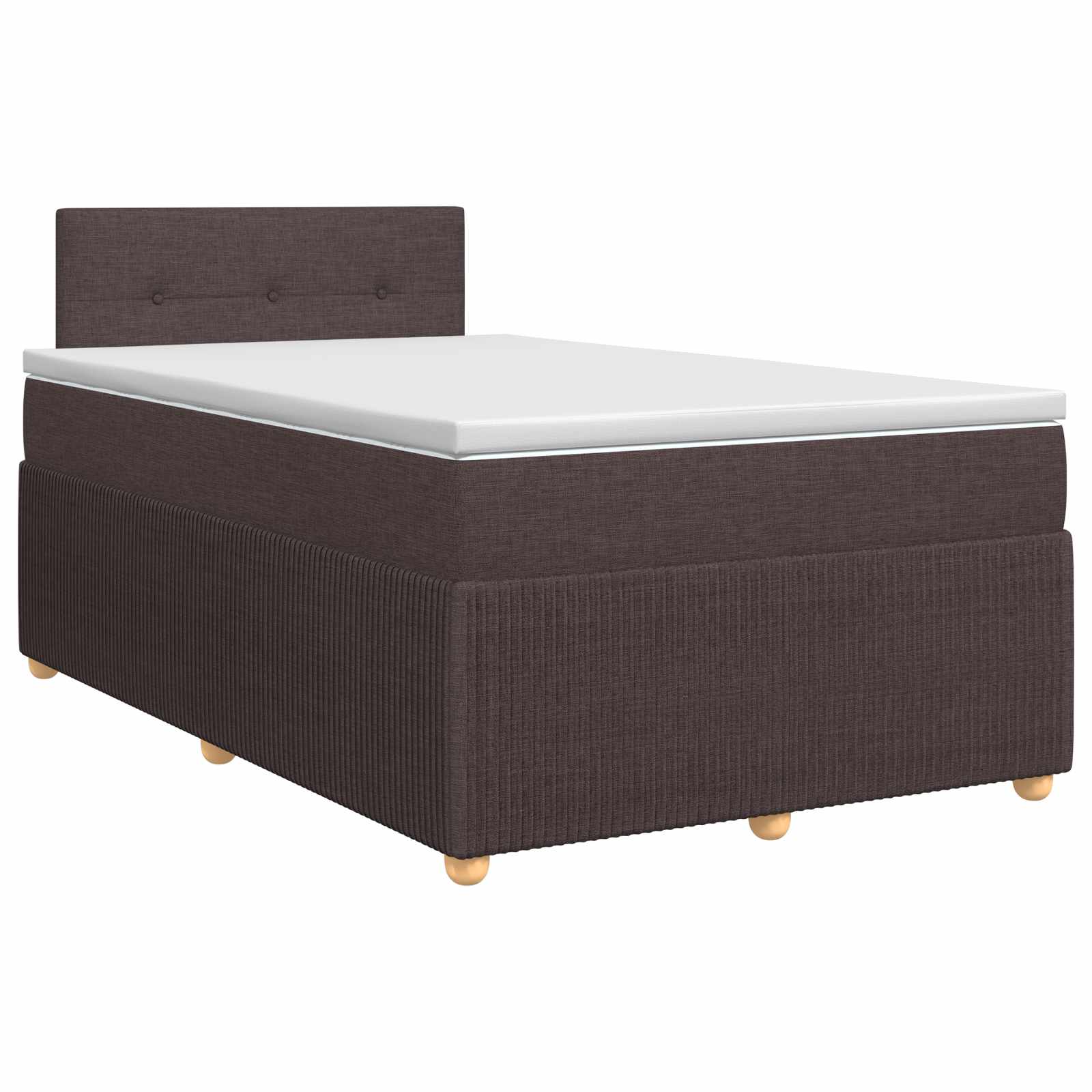 Boxspringbed met matras Donkerbruin 120 x 200 cm Stof