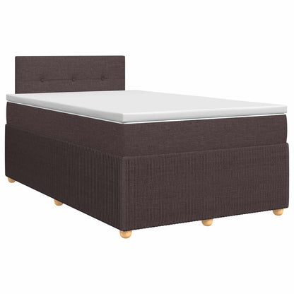Boxspringbed met matras Donkerbruin 120 x 200 cm Stof