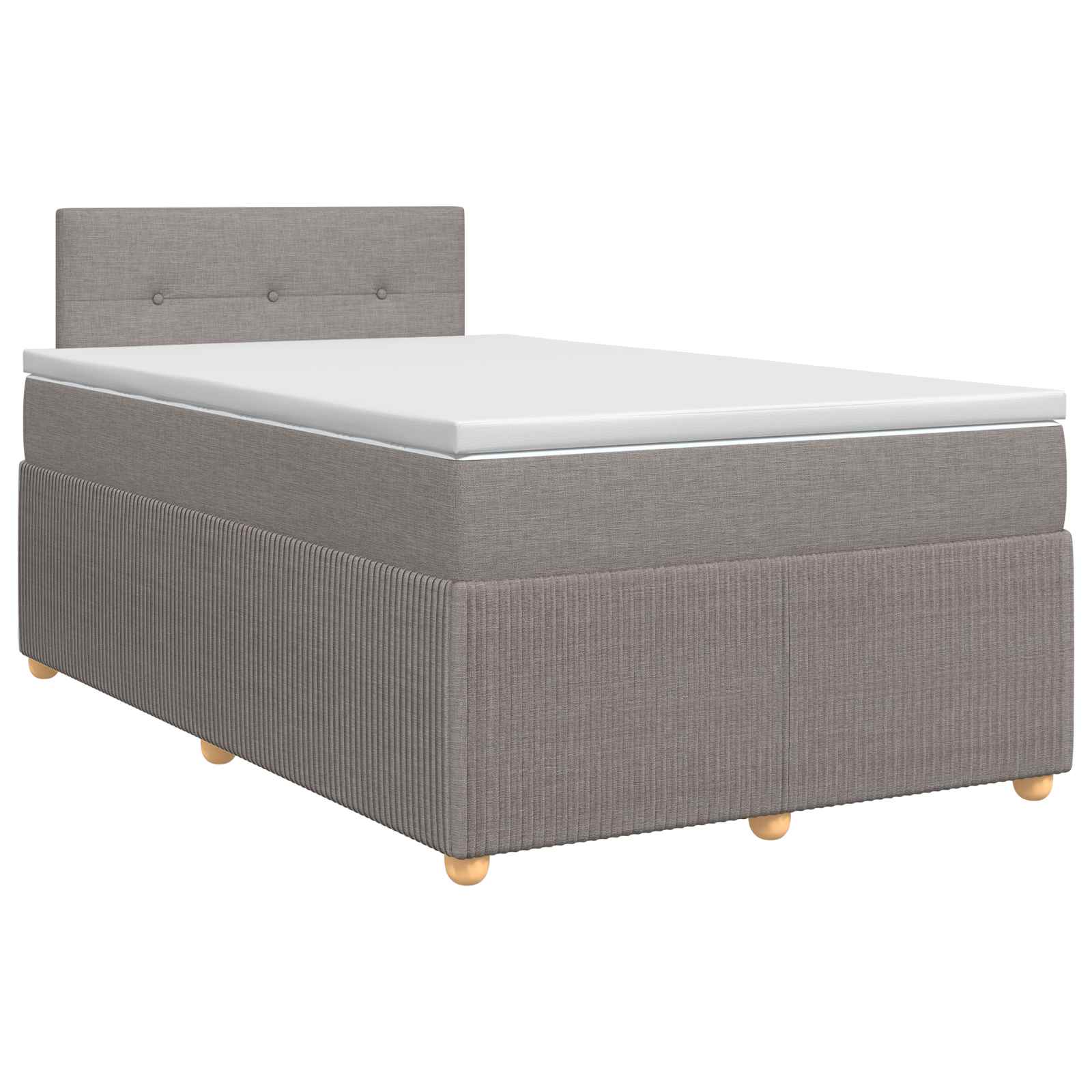 Boxspringbed met matras met hoofdeinde Taupe 120 x 200 cm Stof