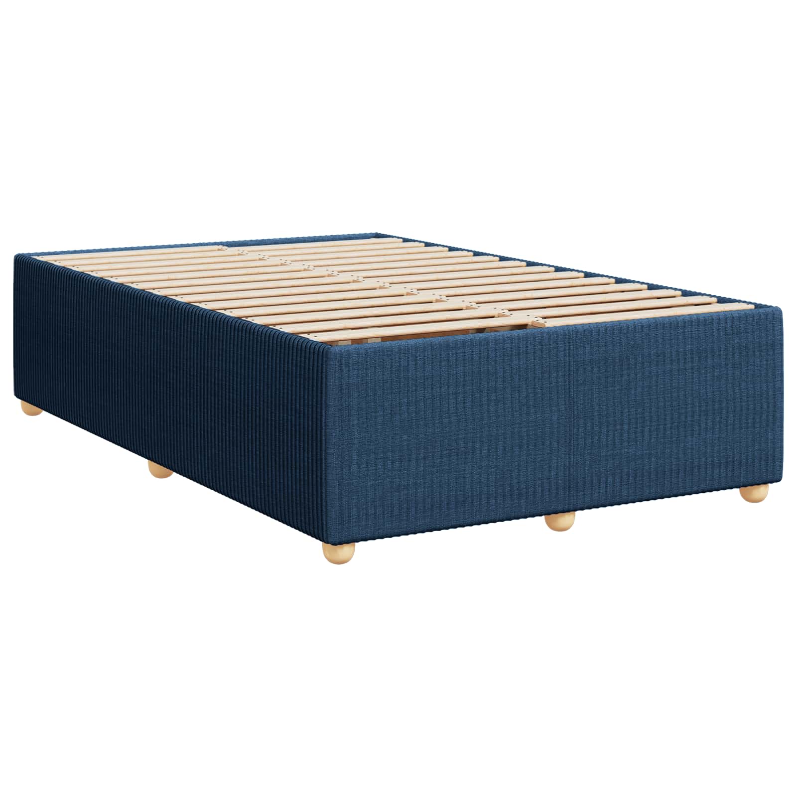 Boxspringbed met matras met hoofdeinde Blauw 120 x 200 cm Stof