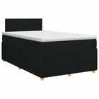 Boxspringbed 120x200 cm zwart met matras en hoofdeinde