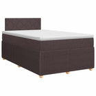 Boxspringbed 120x200 cm donkerbruin stof