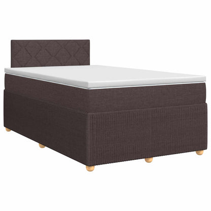 Boxspringbed met matras Donkerbruin 120 x 200 cm Stof