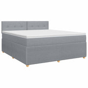 Boxspringbed lichtgrijs 140x190 cm