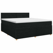 Boxspringbed 140x190 cm zwart verstelbaar hoofdeinde