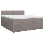 Boxspringbed 140x190 cm taupe stof