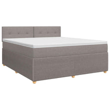 Boxspringbed met matras met hoofdeinde Taupe 140 x 190 cm Stof