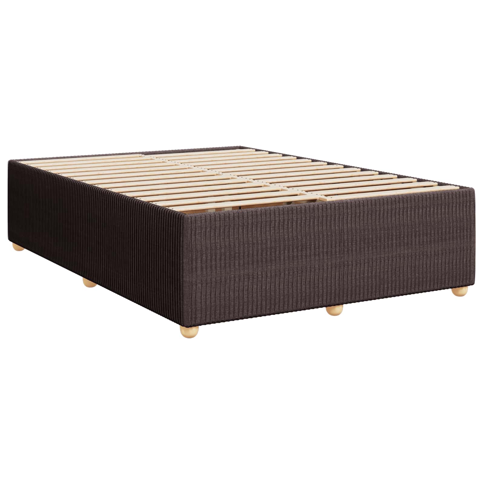 Boxspringbed met matras Donkerbruin 140 x 190 cm Stof