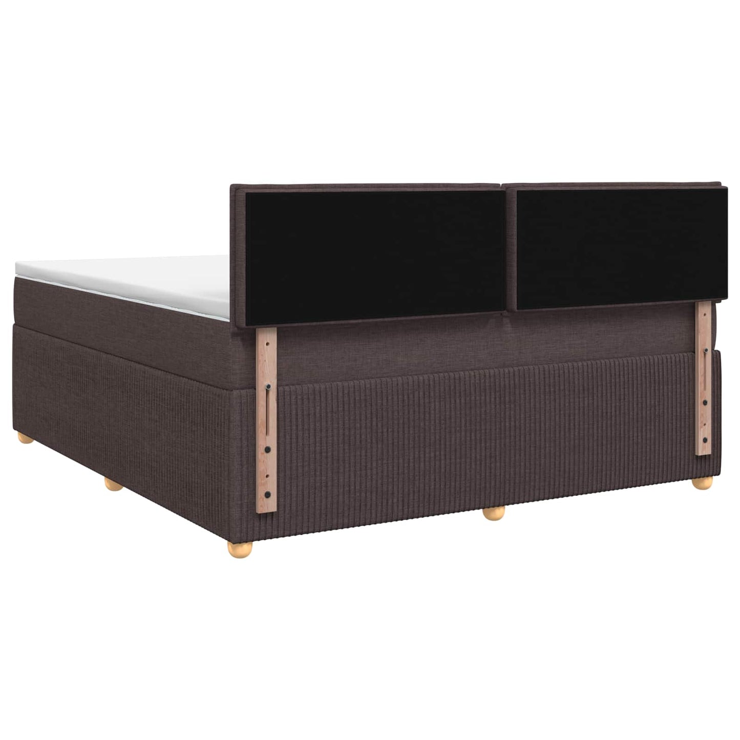 Boxspringbed met matras Donkerbruin 140 x 190 cm Stof
