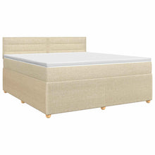 Boxspringbed met matras Crèmekleurig 140 x 200 cm Stof
