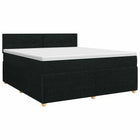 Boxspringbed 140x200 cm zwart stof