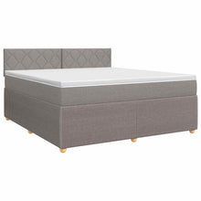 Boxspringbed met matras met hoofdeinde Taupe 140 x 200 cm Stof
