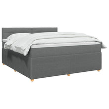 Boxspringbed met matras Donkergrijs 160 x 200 cm Stof