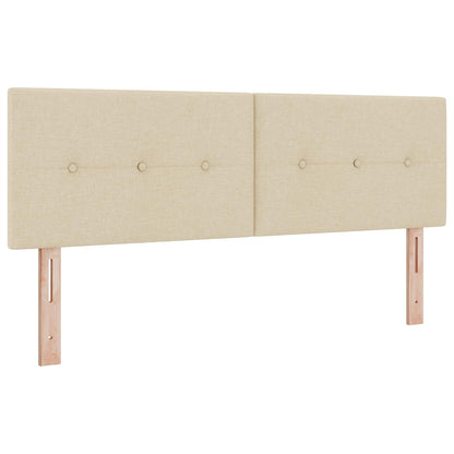 Boxspringbed met matras Crèmekleurig 160 x 200 cm Stof