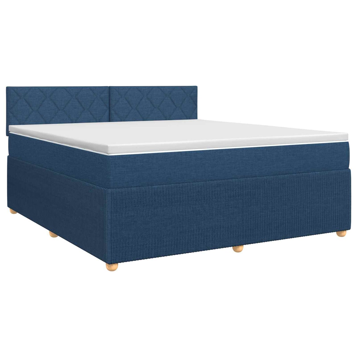 Boxspringbed met matras met hoofdeinde Blauw 160 x 200 cm Stof