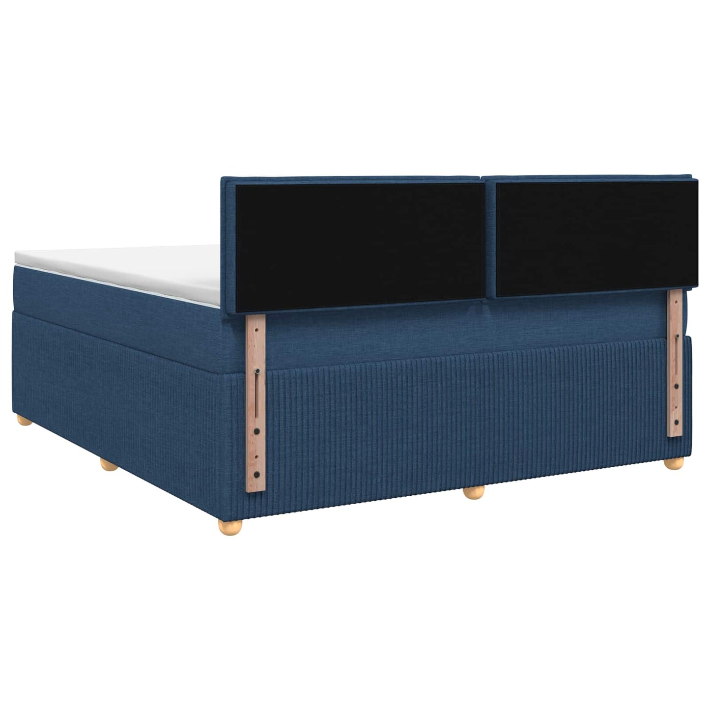 Boxspringbed met matras met hoofdeinde Blauw 160 x 200 cm Stof