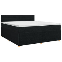 Boxspringbed met matras met hoofdeinde Zwart 180 x 200 cm Stof