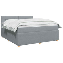 Boxspringbed met matras Lichtgrijs 180 x 200 cm Stof