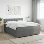Boxspringbed 180x200 cm donkergrijs pocketvering
