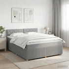 Boxspringbed 140x190 cm lichtgrijs met matras