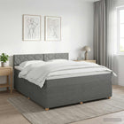 Boxspringbed met matras 180x200 cm donkergrijs