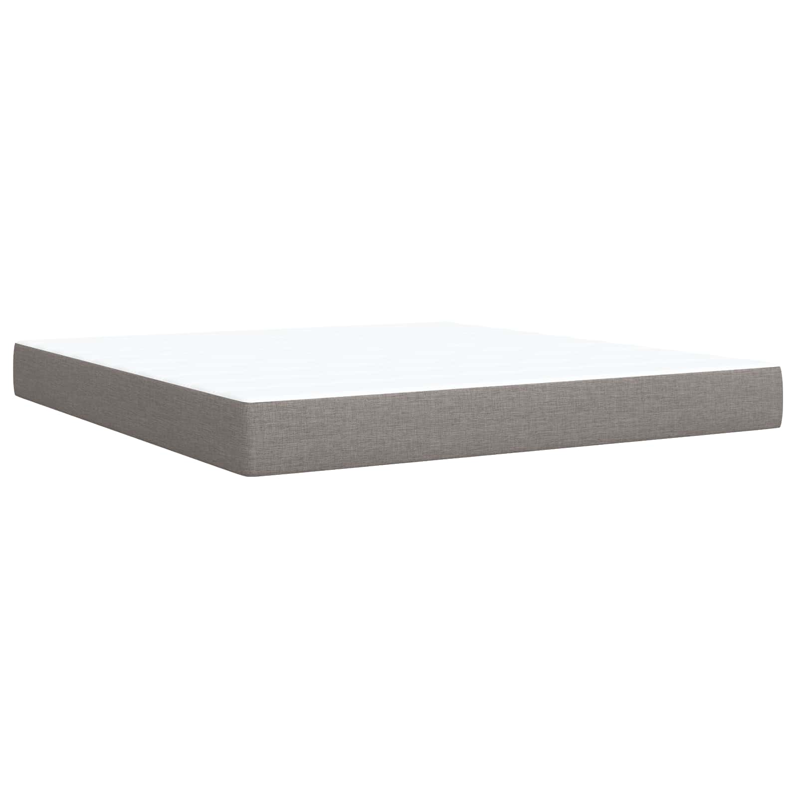 Boxspringbed met matras met hoofdeinde Taupe 180 x 200 cm Stof