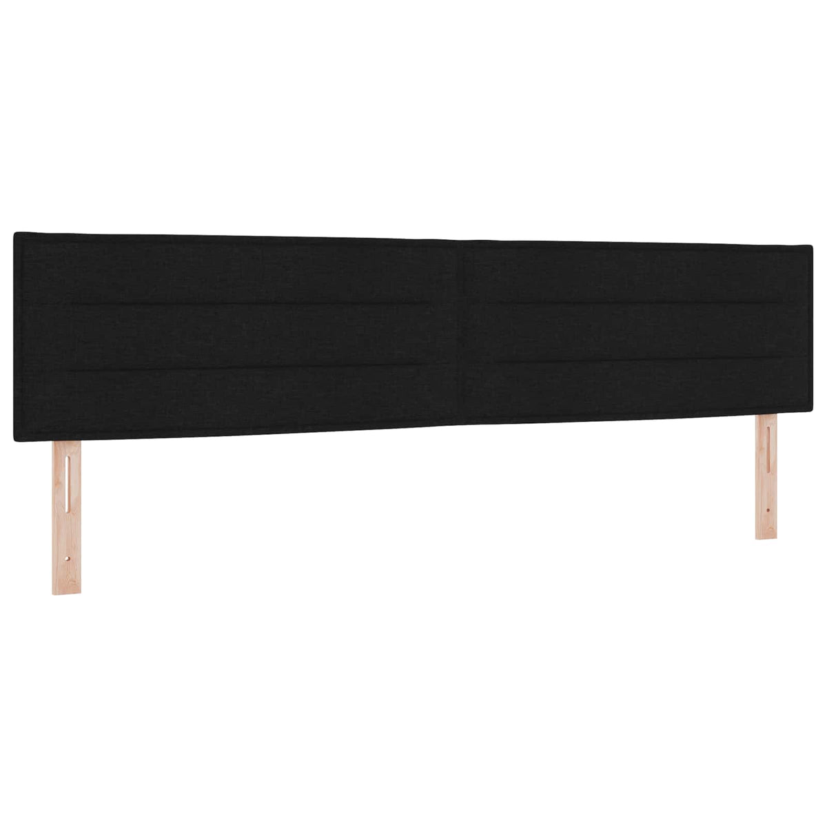 Boxspringbed met matras met hoofdeinde Zwart 200 x 200 cm Stof