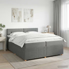 Boxspringbed met matras 200x200 cm donkergrijs
