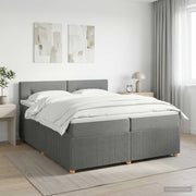 Boxspringbed met matras 200x200 cm donkergrijs
