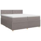 Boxspringbed 200x200 cm taupe pocketveren matras