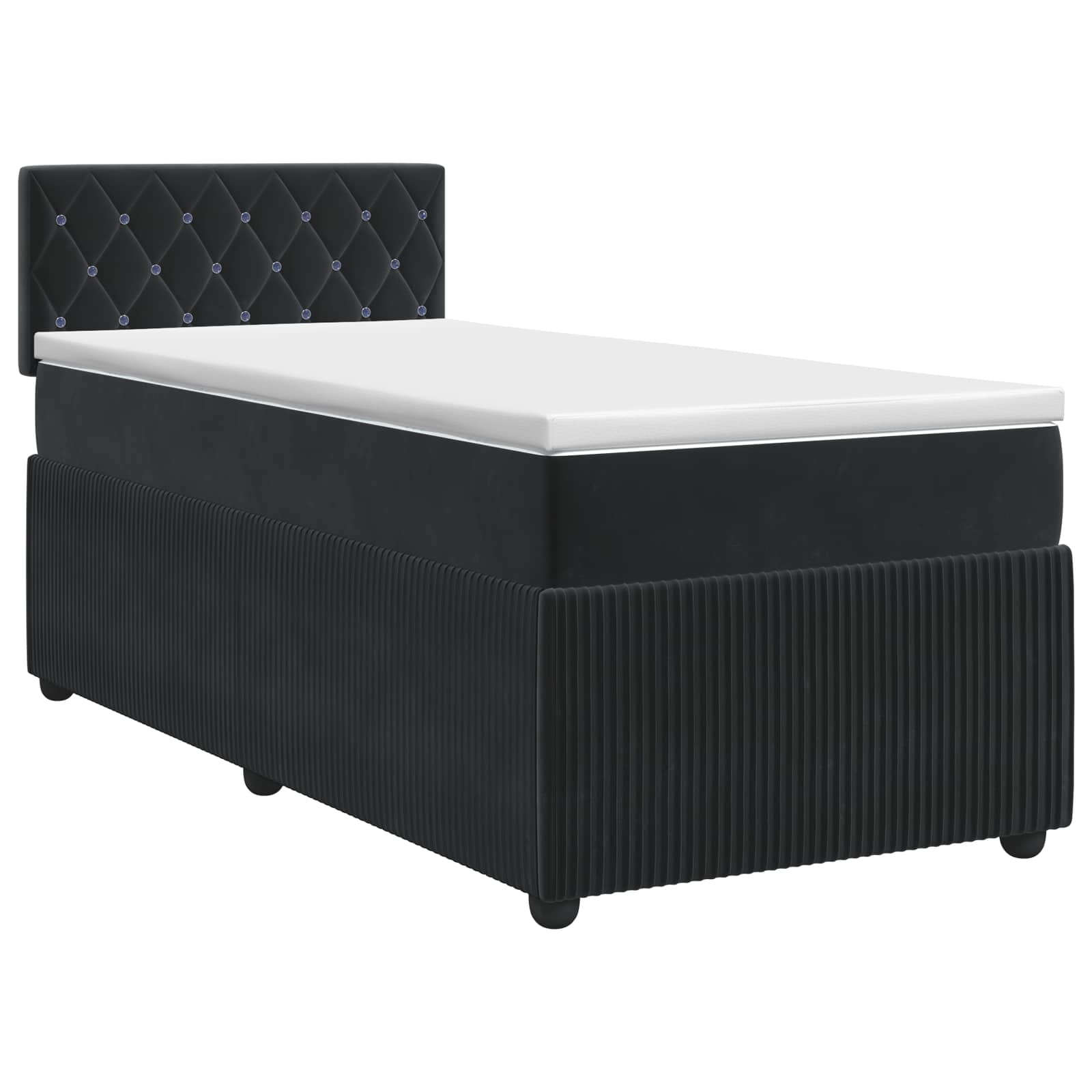 Boxspringbed met matras Zwart 80 x 200 cm Fluweel