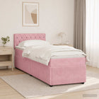 Boxspringbed 100x200 cm roze fluweel met matras
