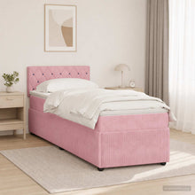 Boxspringbed met matras Roze 100 x 200 cm Fluweel