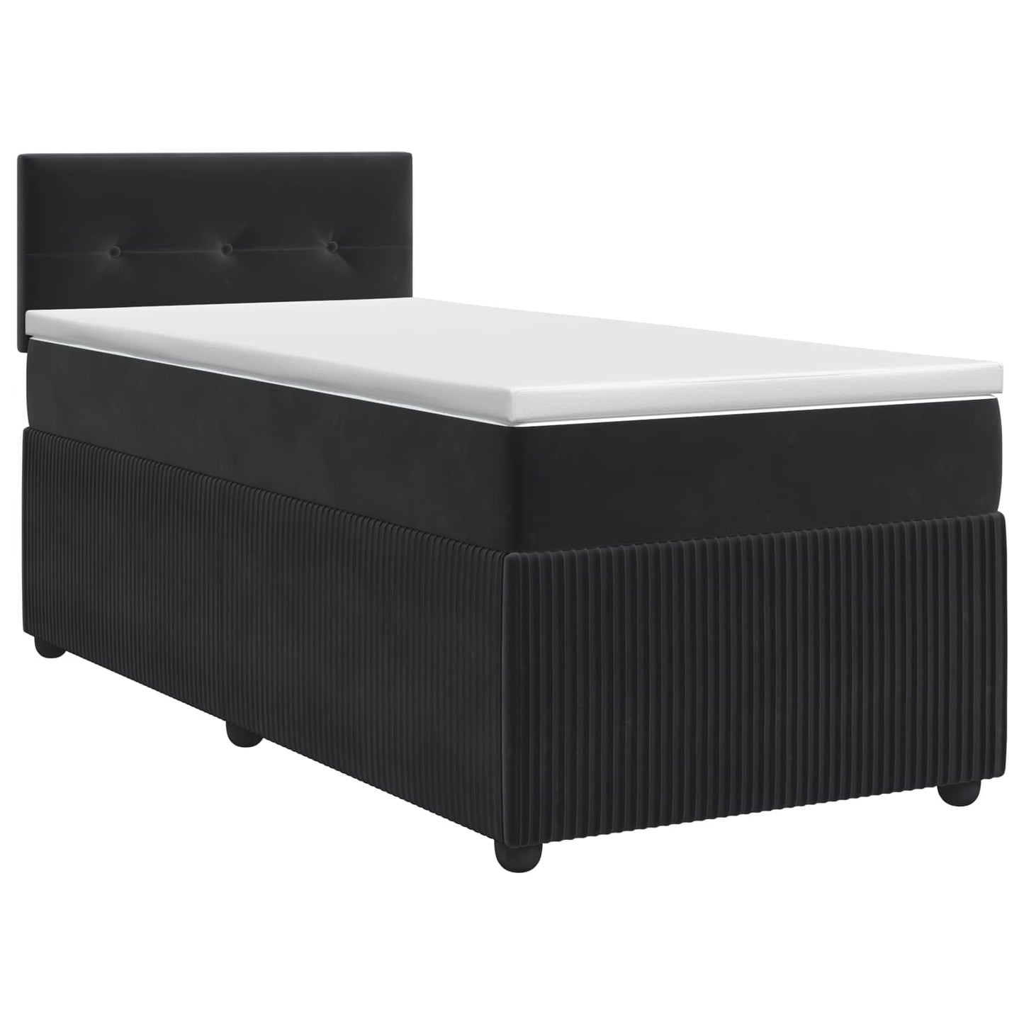 Boxspringbed met matras Zwart 80 x 200 cm Fluweel