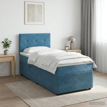 Boxspringbed met matras Donkerblauw 80 x 200 cm Fluweel
