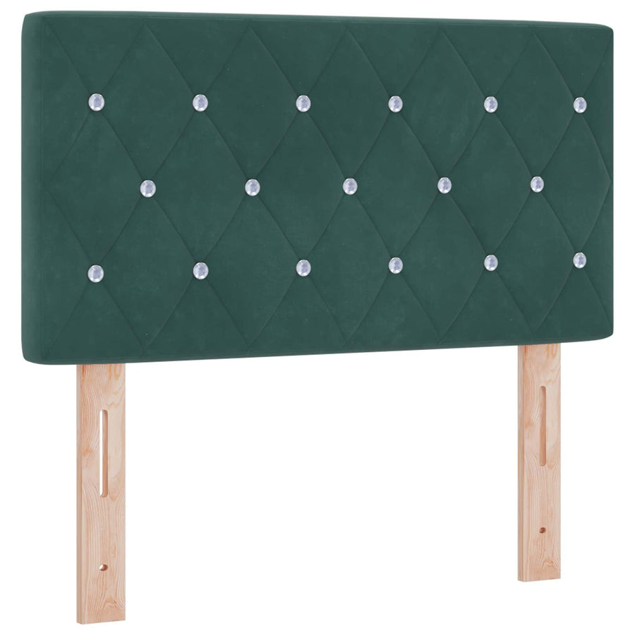 Boxspringbed met matras Donkergroen 90 x 200 cm Fluweel