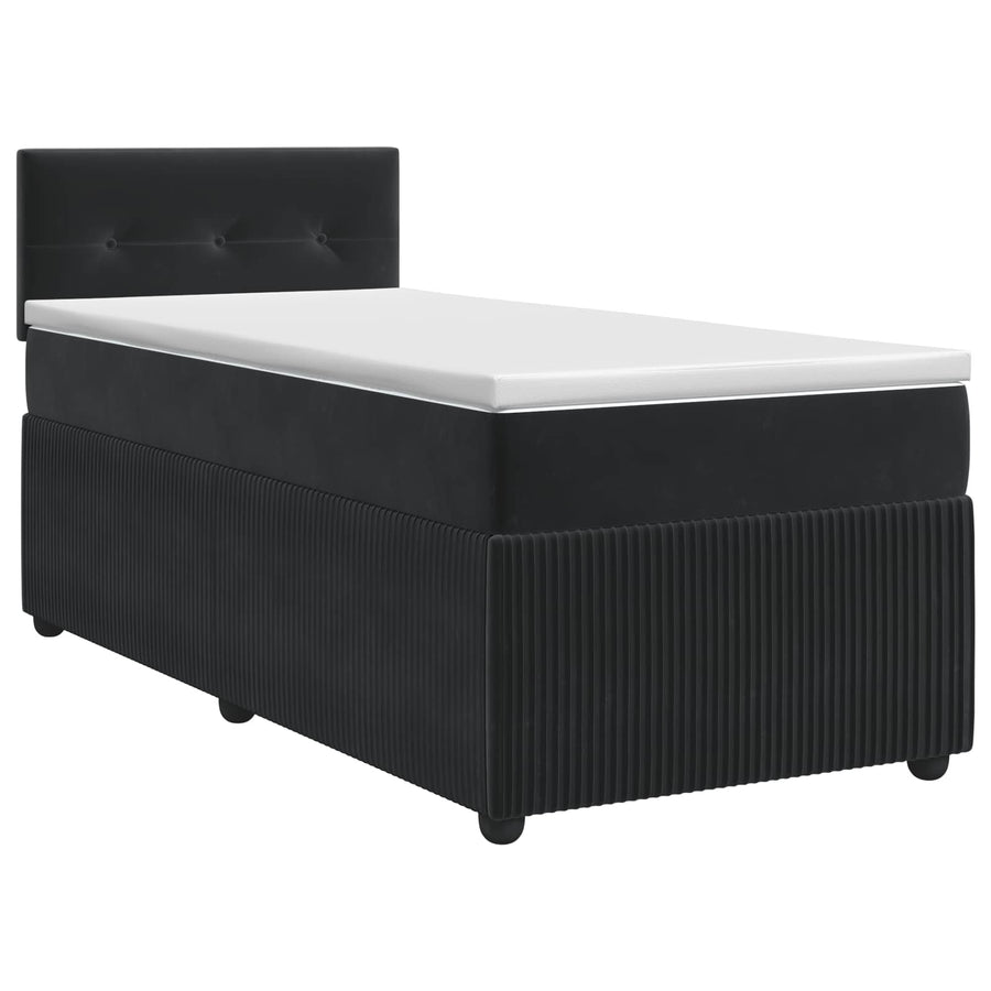 Boxspringbed met matras Zwart 90 x 200 cm Fluweel
