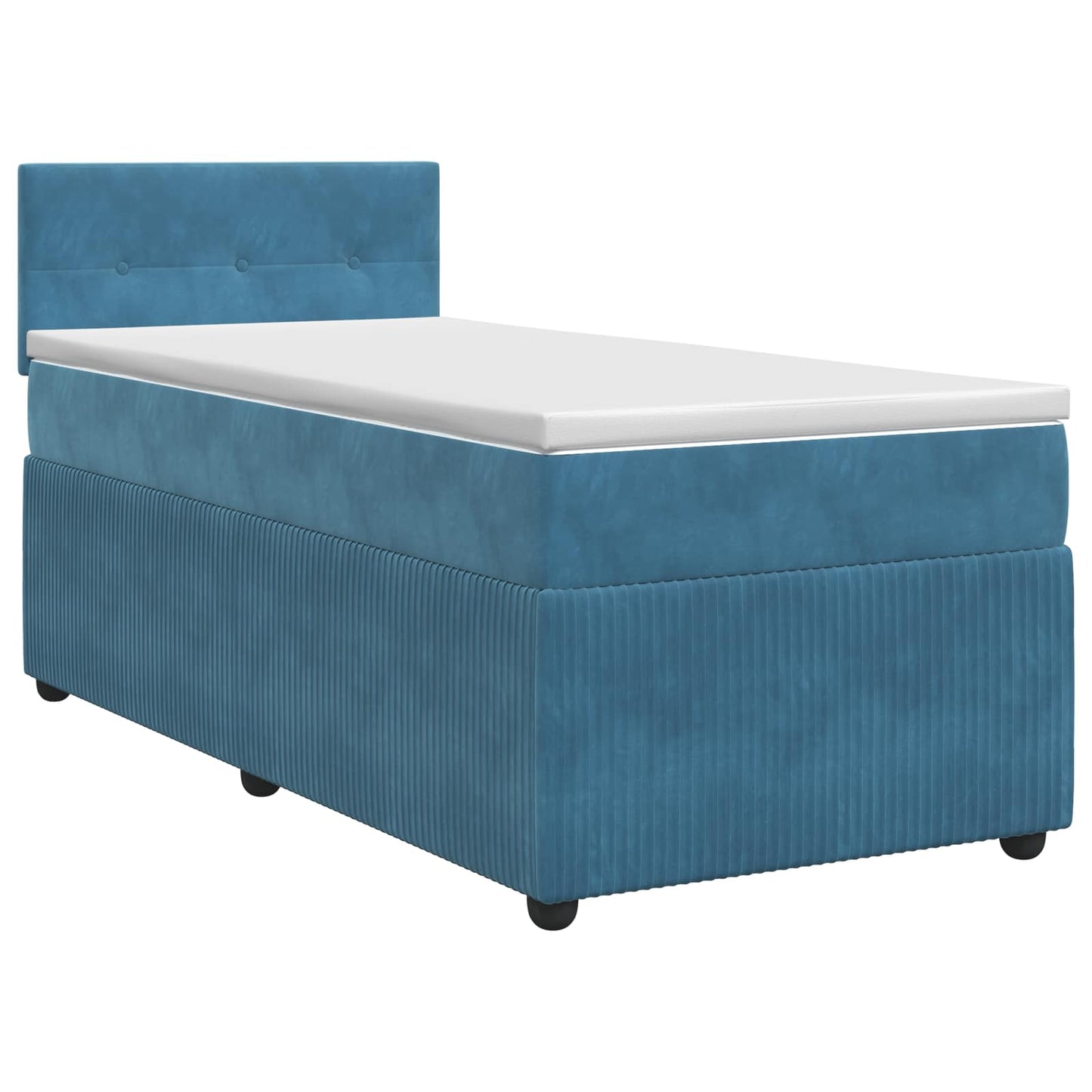 Boxspringbed met matras Donkerblauw 90 x 200 cm Fluweel