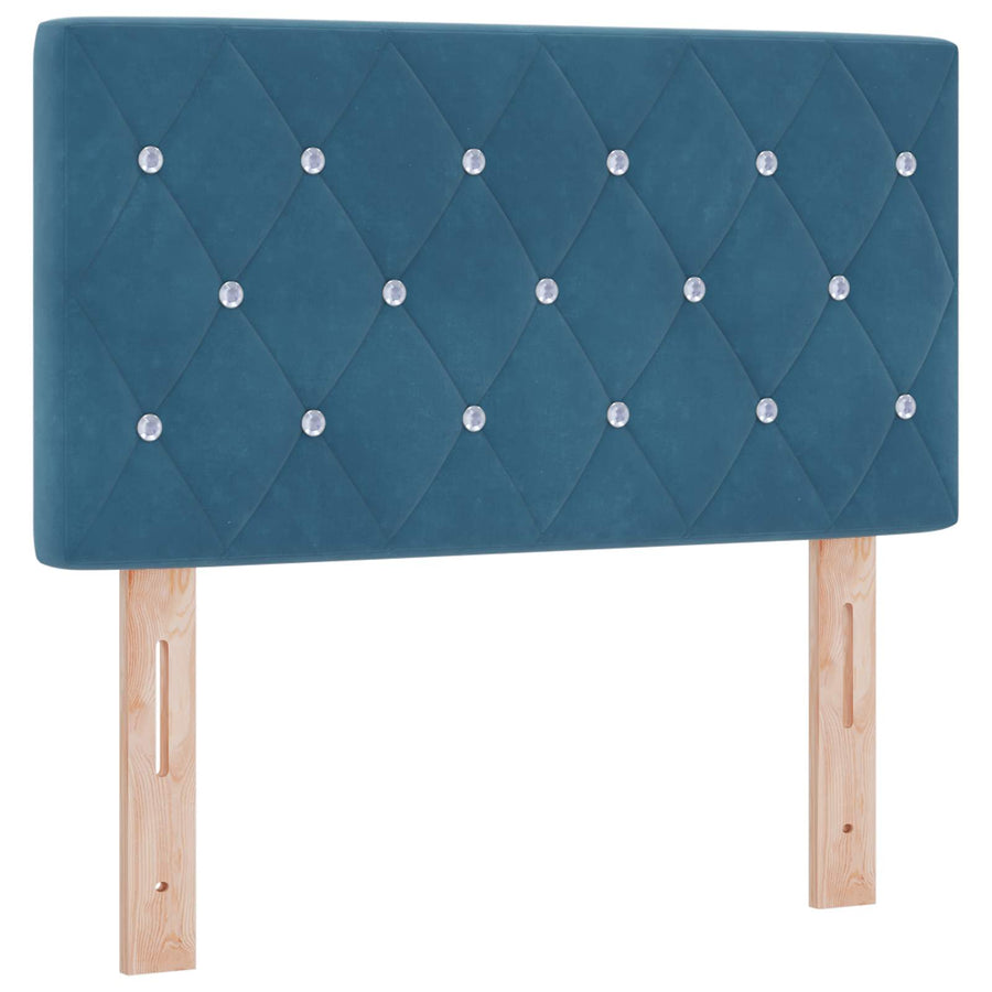 Boxspringbed met matras Donkerblauw 100 x 200 cm Fluweel
