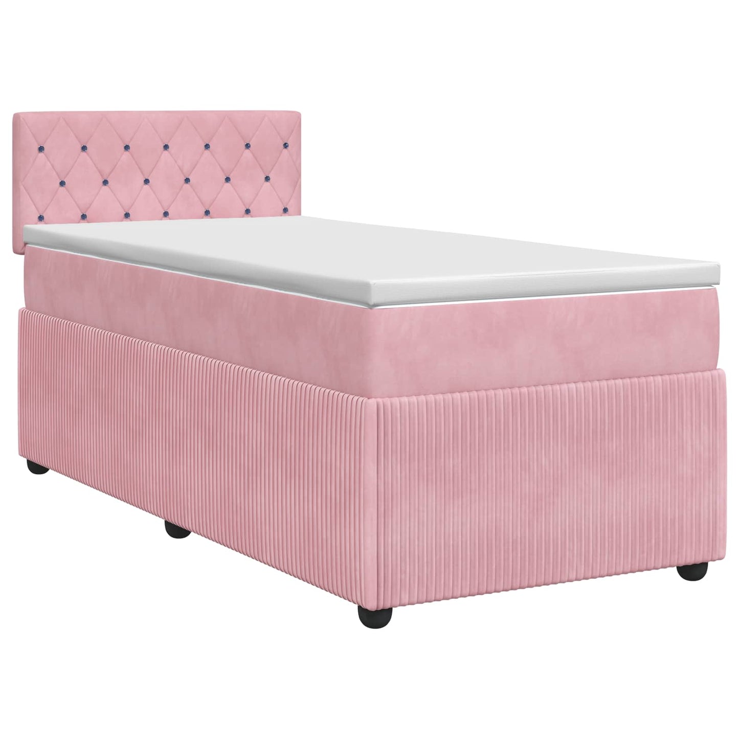 Boxspringbed met matras Roze 100 x 200 cm Fluweel