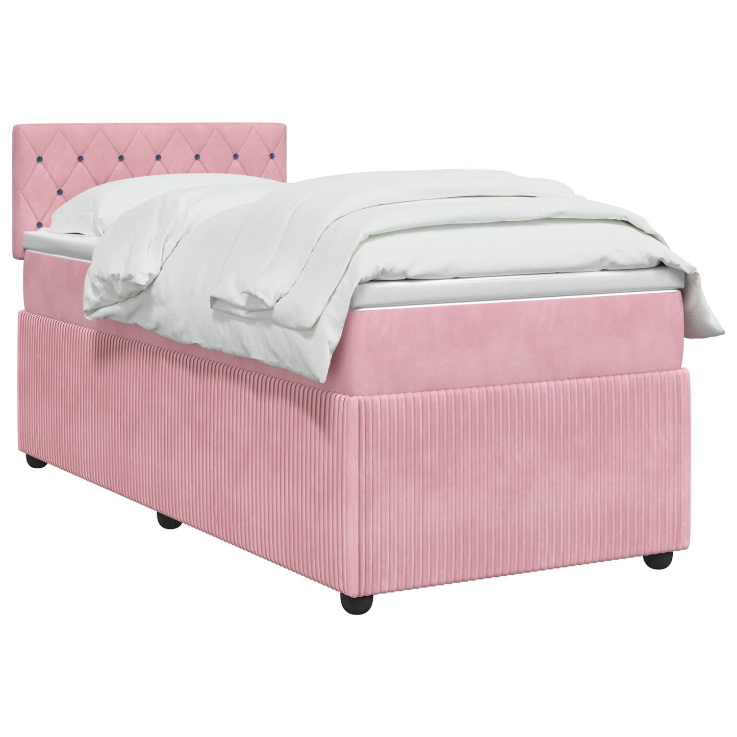 Boxspringbed met matras Roze 100 x 200 cm Fluweel