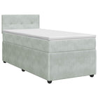 Boxspringbed met matras Lichtgrijs 100 x 200 cm Fluweel